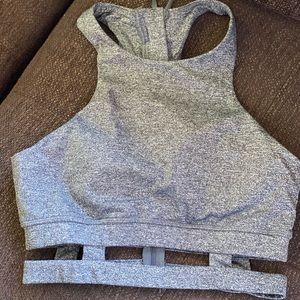 Forever 21 Heather Gray Cage Sports Bra